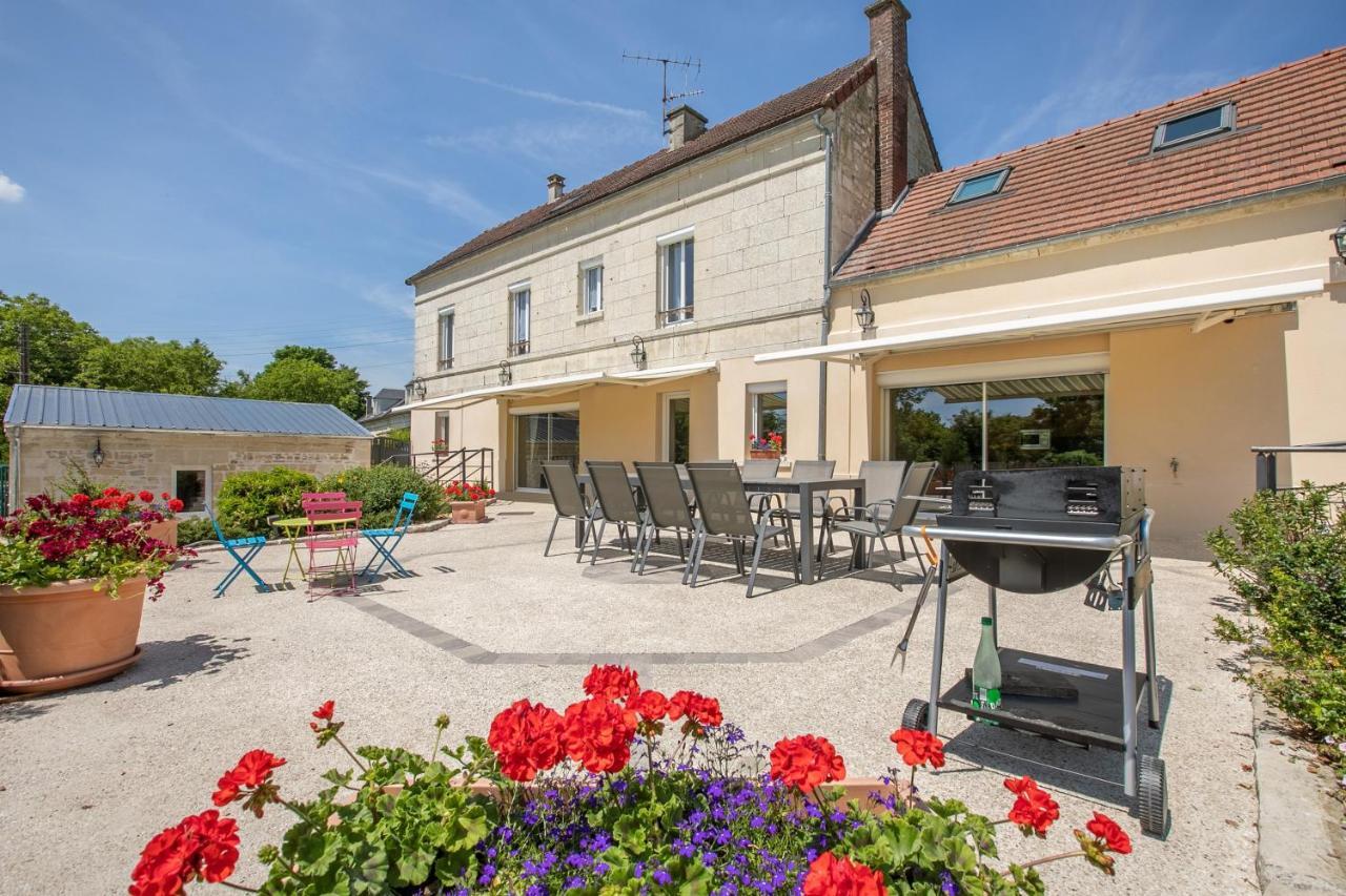 Les Ormes - Grande Maison Avec Jacuzzi Largny-sur-Automne Bagian luar foto